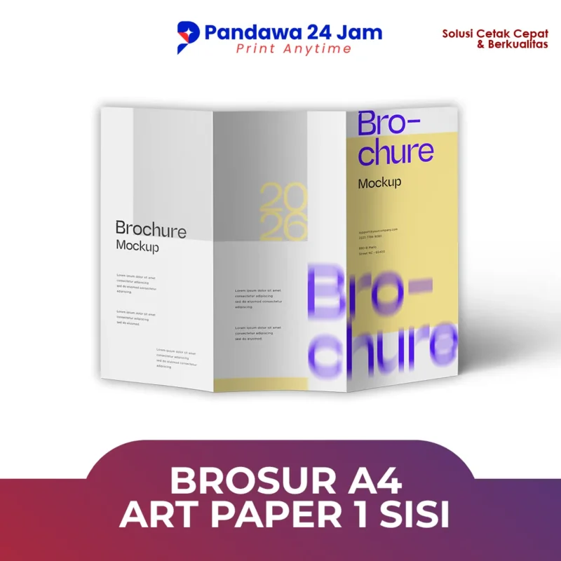 Brosur A4 Art Paper 1 sisi