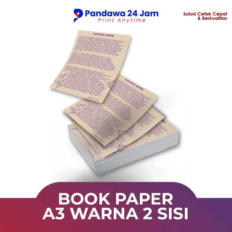 Book Paper A3 Print Warna 2 Sisi