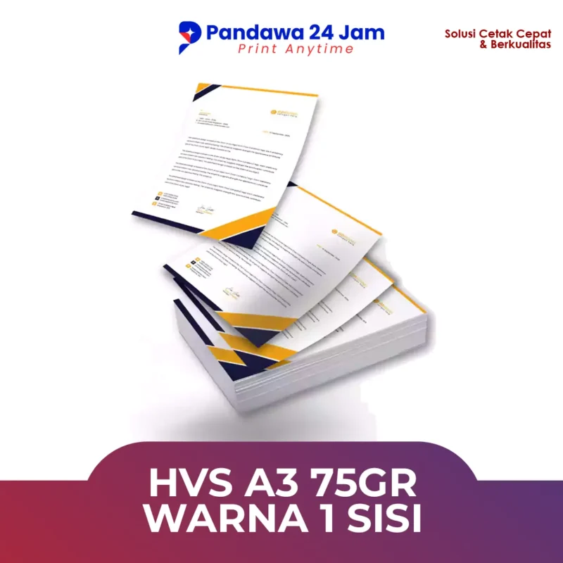HVS A3 75gr Print Warna 1 Sisi