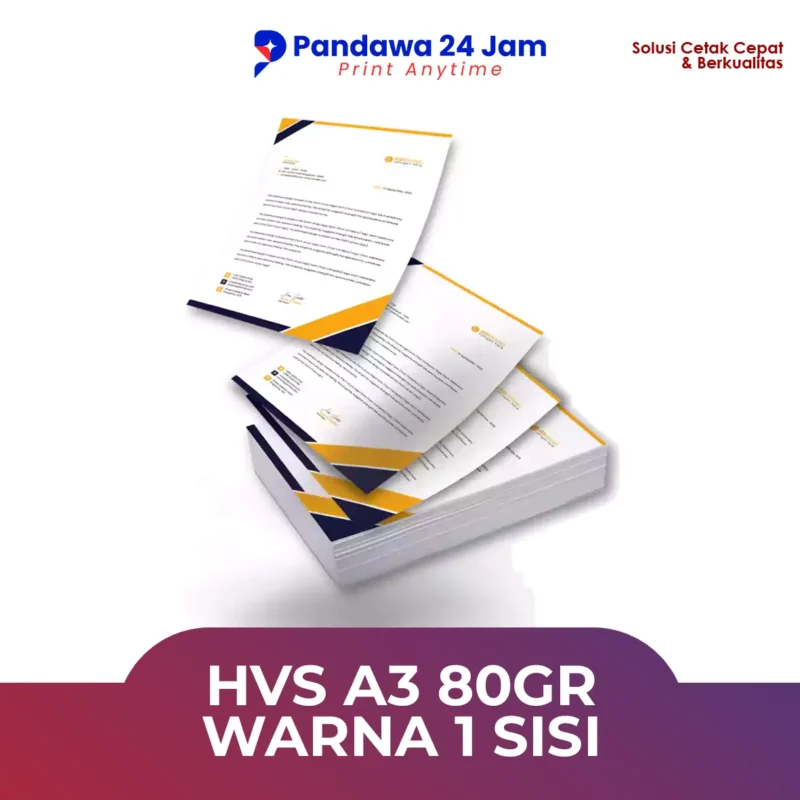 HVS A3 80gr Print Warna 1 Sisi