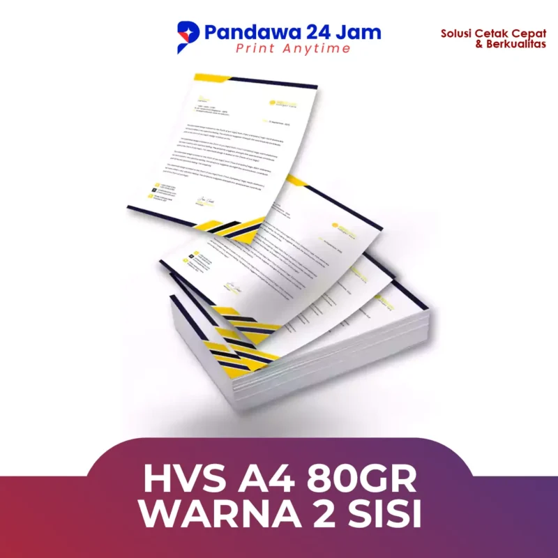 HVS A4 80gr Print Warna 2 Sisi