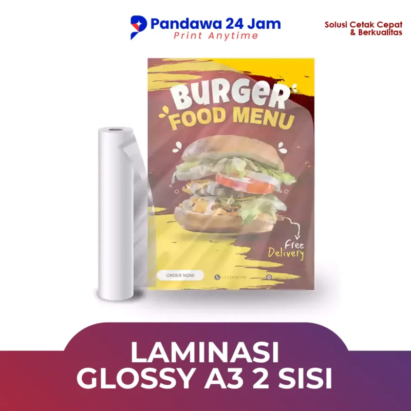 Laminasi Glossy A3 2 Sisi