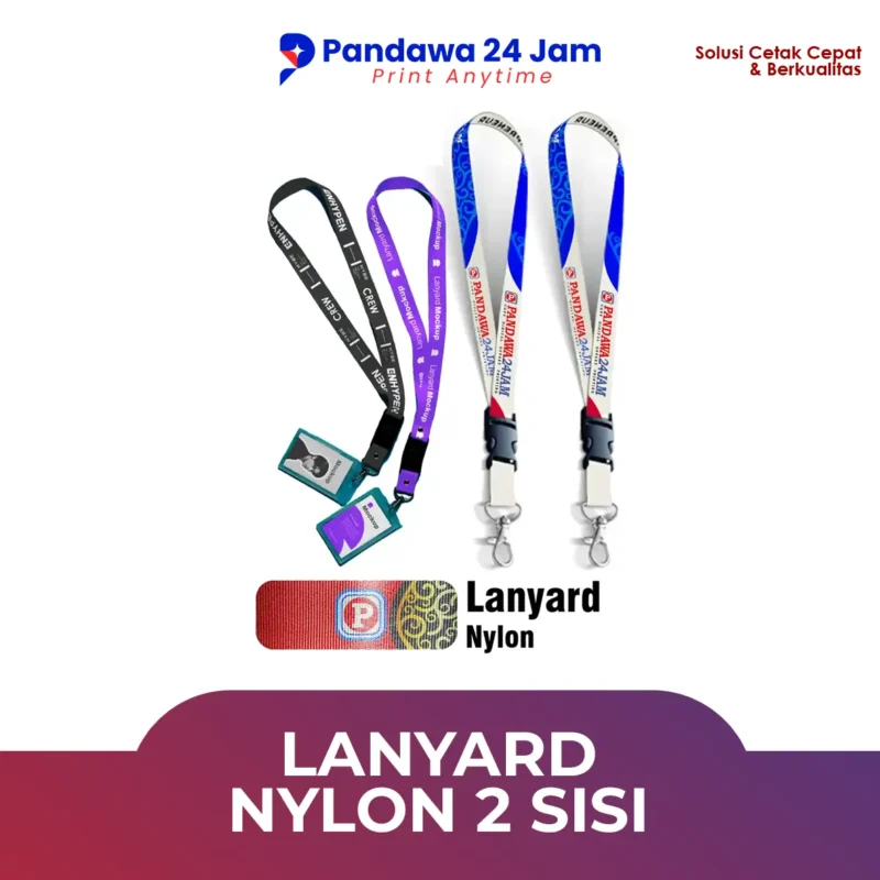 Lanyard Nylon 2 Sisi