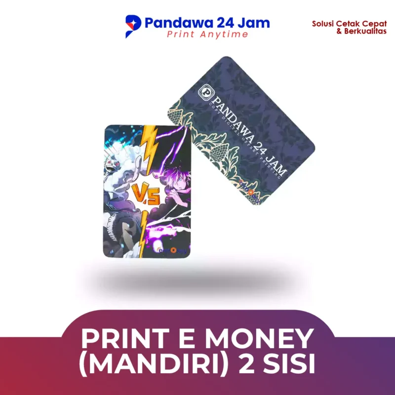 Print E Money (Mandiri) 2 Sisi