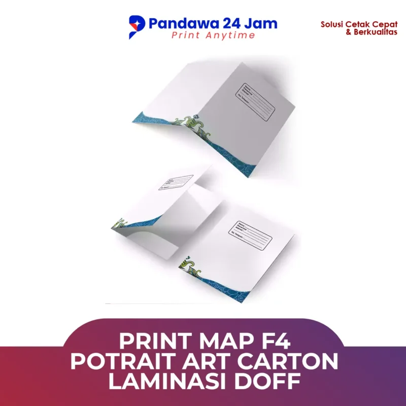 Print Map F4 Potrait Art Carton Laminasi Doff