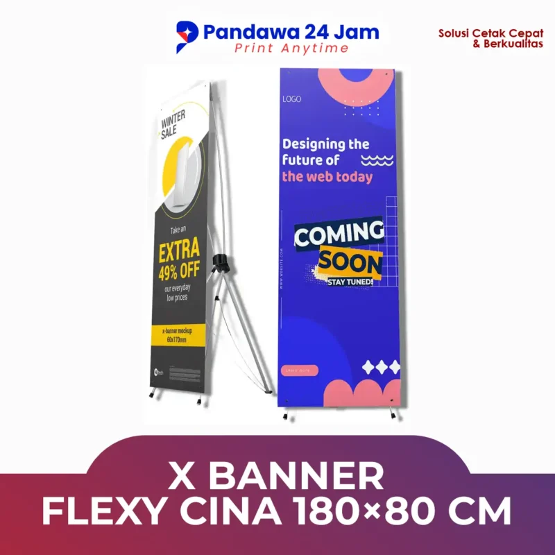 X Banner Flexy Cina 180x80 Cm