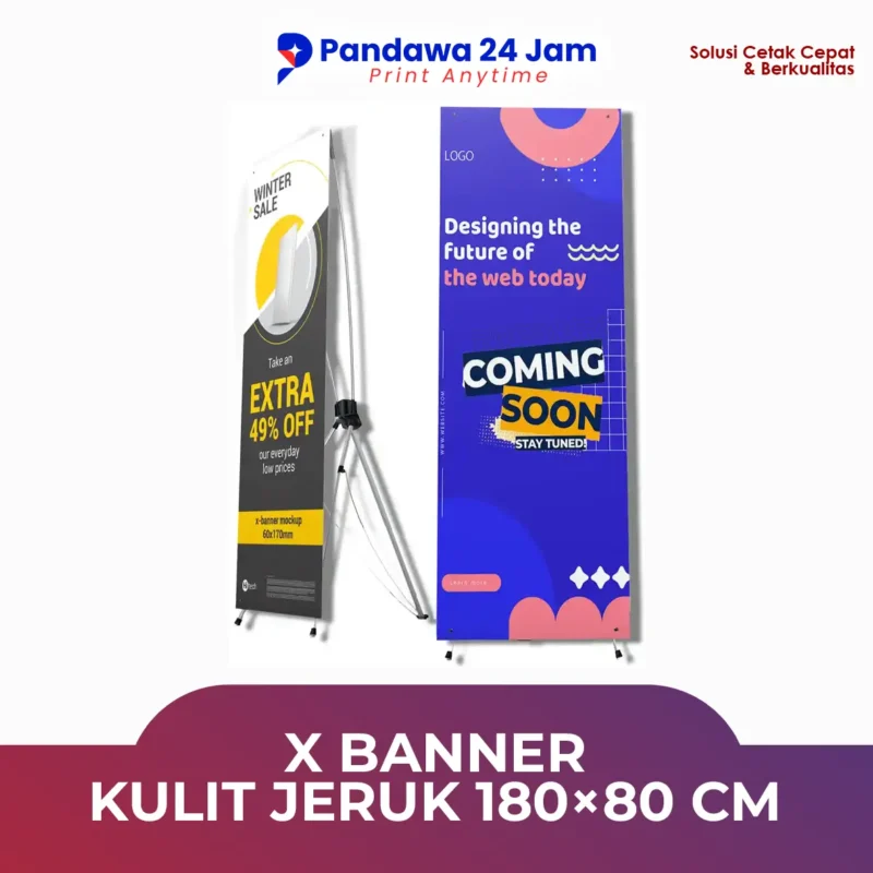 X Banner Kulit Jeruk 180x80 Cm