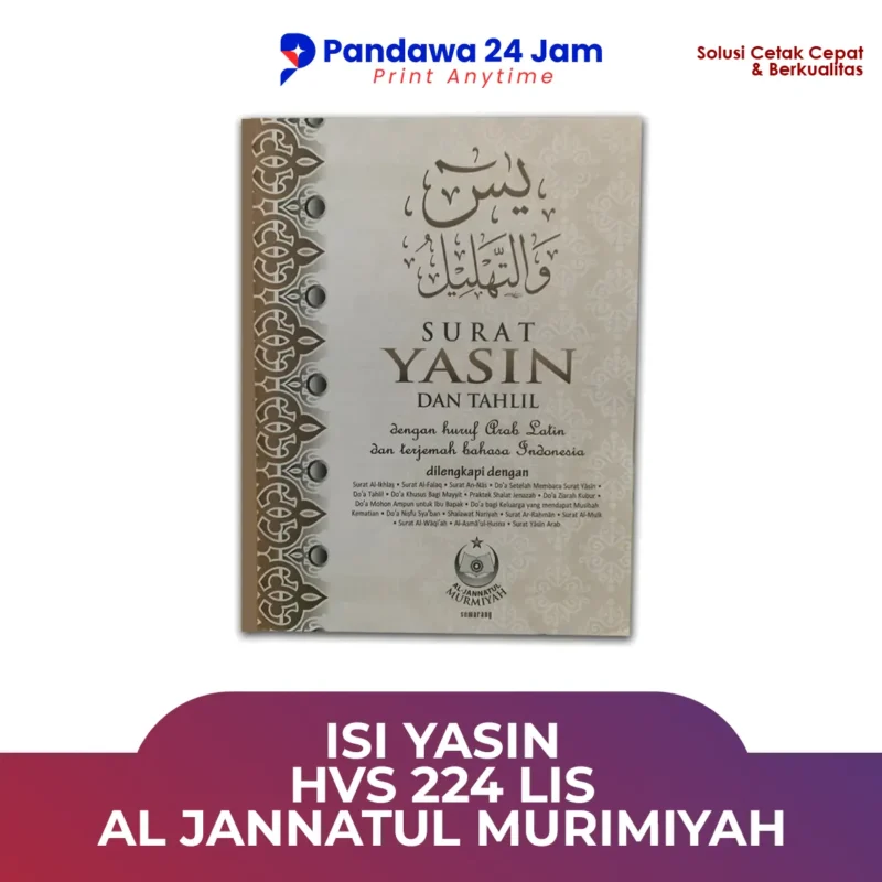 Isi Yasin HVS 224 Lis AL Jannatul Murimiyah