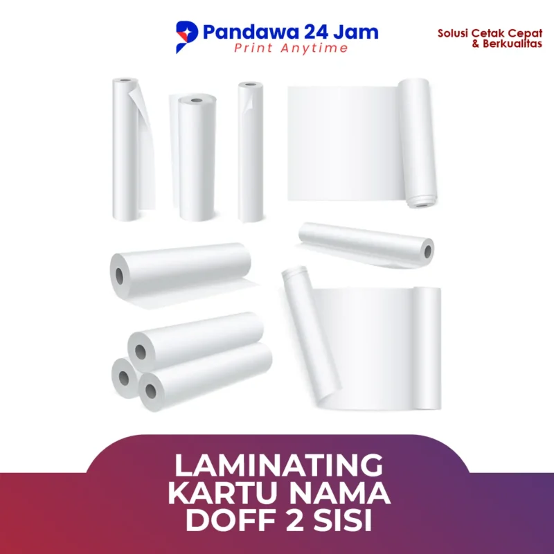 Laminating Kartu Nama Doff 2 sisi