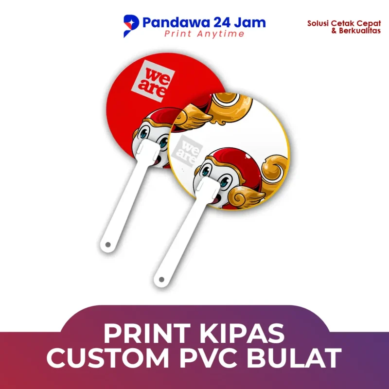 Print Kipas Custom PVC Bulat