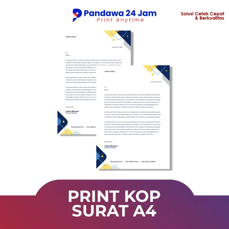 Print Kop Surat A4
