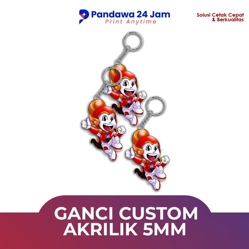 Gantungan Kunci Custom Akrilik 5mm