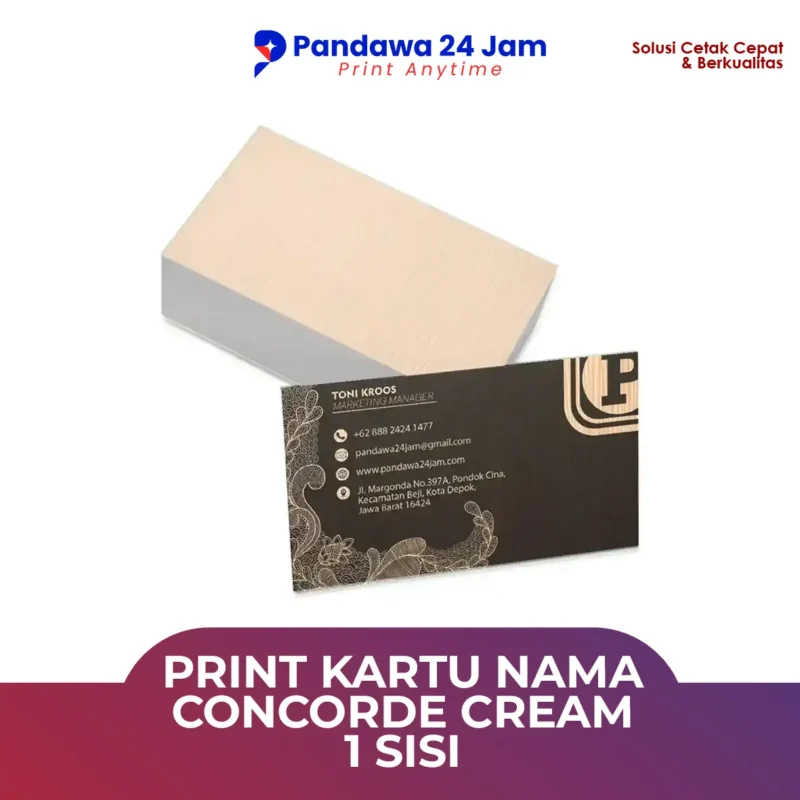 Print Kartu Nama Concorde Cream 1 Sisi
