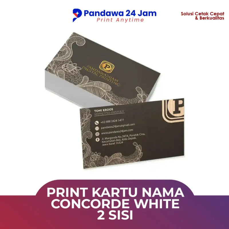 Print Kartu Nama Concorde White 2 Sisi
