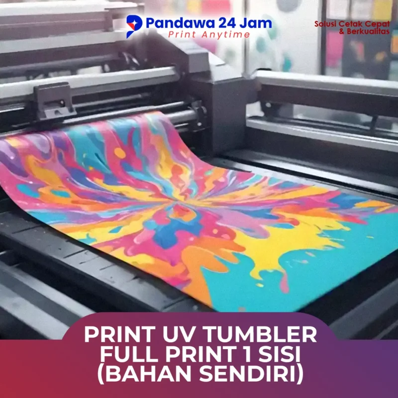 Print UV Tumbler Full Print 1 Sisi (Bahan Sendiri)