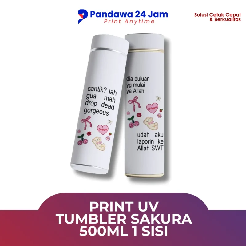 Print UV Tumbler Sakura 500ml 1 Sisi