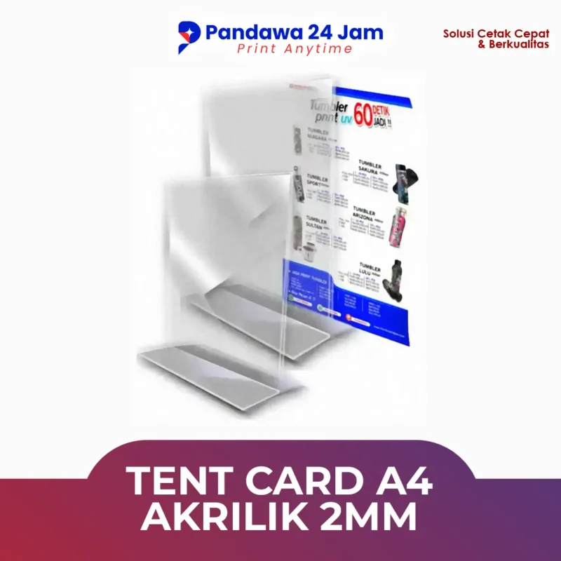Tent Card A4 Akrilik 2mm
