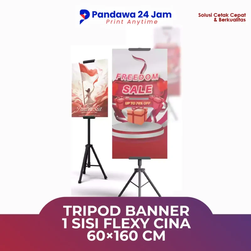 Tripod Banner 1 Sisi Flexy Cina 60x160 cm