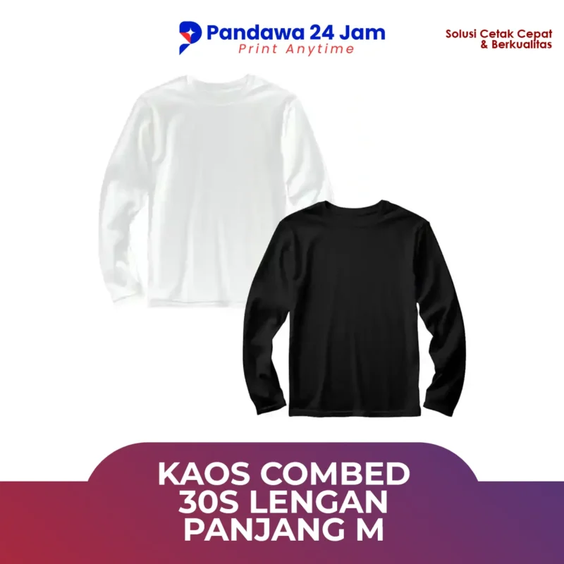 Kaos Combed 30s Lengan Panjang M