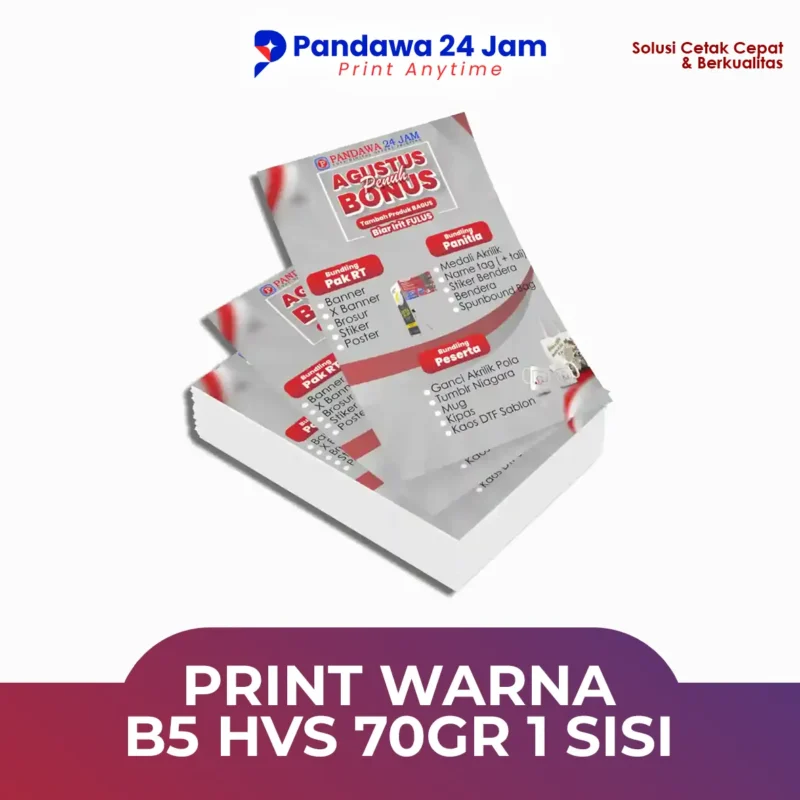 Print Warna B5 HVS 70gr 1 Sisi