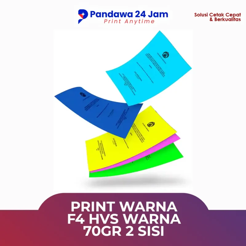 Print Warna F4 HVS Warna 70gr 2 Sisi
